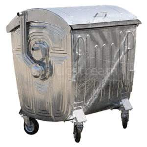 CBM Galvanized 4 wheeled garbage container dome lid