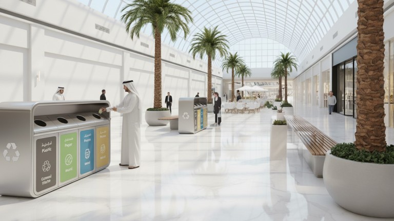 Recycling Bins in Mall